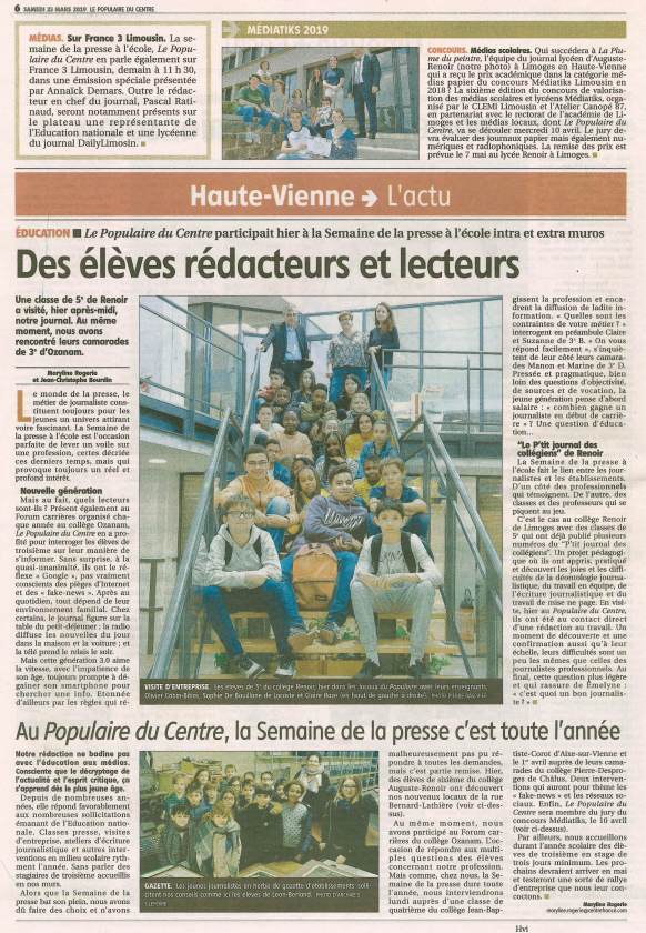 La Spme Dans La Presse Locale Ducation Aux M Dias Et L