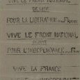Tract emis par le Front National. Post 1941