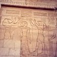 Mur sculpté du temple fondé par Aménophis III (…)