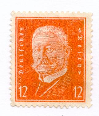 Portrait de président de la République de Weimar, Paul von Hindenburg (1847-1934) édité de 1928 à 1932