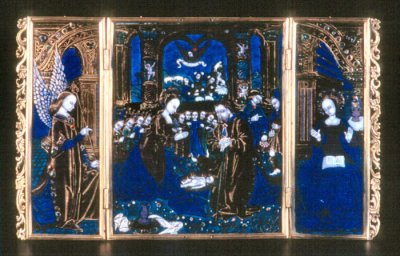 Maître aux grands Fronts, Triptyque : Nativité et Annonciation, 1er quart XVIe siècle