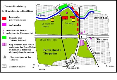 Certains aspects du quartier de Tiergarten en 2003