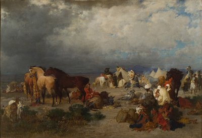 Campement d'un goum à la frontière du Maroc