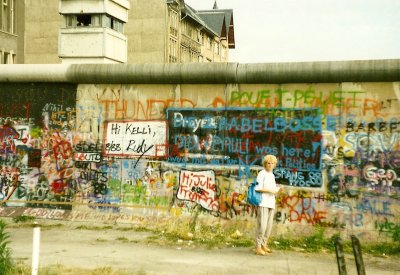Le mur de Berlin au début de l'année 1989