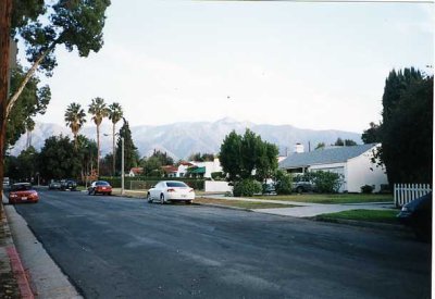 Quartier résidentiel de Pasadena, au nord de l'agglomération de Los Angeles