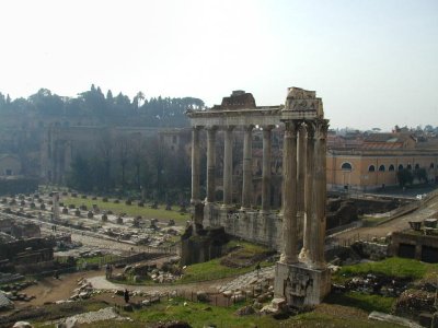 Le forum de Rome, vue partielle
