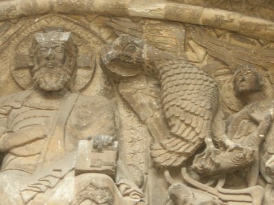 Détail, l'aigle et Saint Jean 