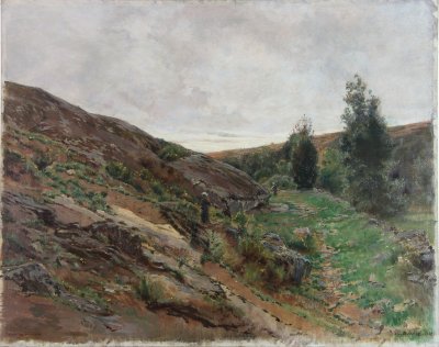 Charles BICHET (1863-1929), Paysage dans les gorges de Châteauponsac, 1902