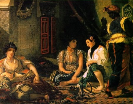 Delacroix, femmes d'Alger dans leur appartement.