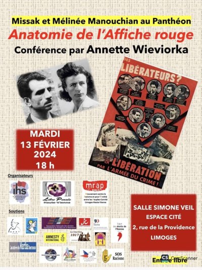 Affiche de la conférence d'Annette Wieviorka