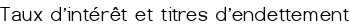 Taux d'intérêt et titres d'endettement